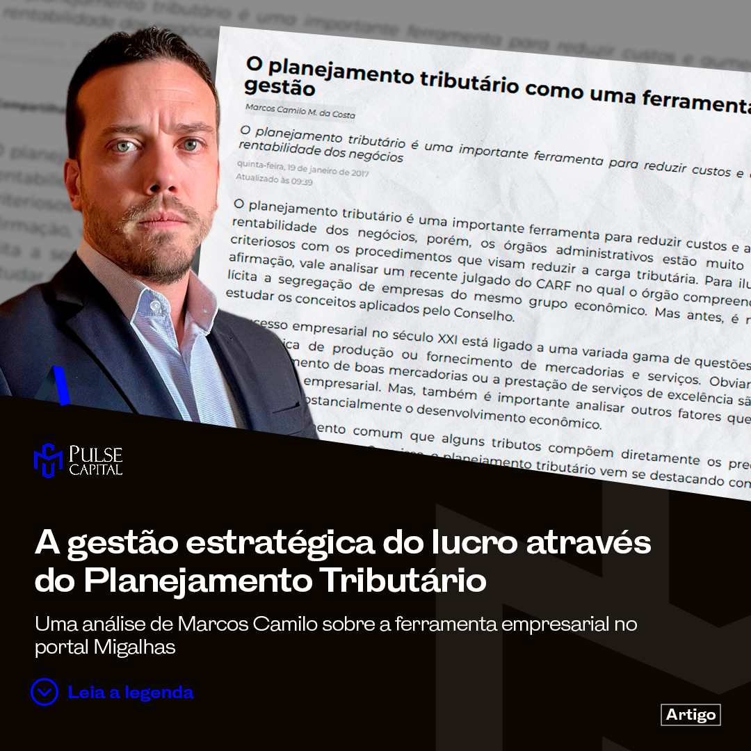 No momento, você está visualizando A gestão estratégica do lucro através do Planejamento Tributário